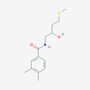 molecular formula C14H21NO2S B2975473 N-(2-Hydroxy-4-methylsulfanylbutyl)-3,4-dimethylbenzamide CAS No. 2320421-65-4