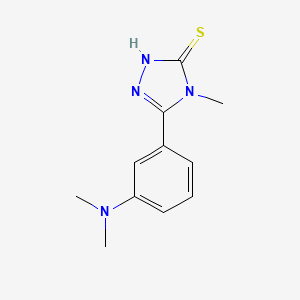 molecular formula C11H14N4S B2975481 5-[3-(dimethylamino)phenyl]-4-methyl-4H-1,2,4-triazole-3-thiol CAS No. 725226-96-0