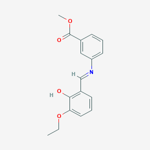 molecular formula C17H17NO4 B2975483 methyl 3-{[(1E)-(3-ethoxy-2-hydroxyphenyl)methylene]amino}benzoate CAS No. 1232819-04-3