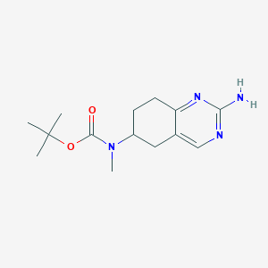 molecular formula C14H22N4O2 B2975486 Tert-butyl N-(2-amino-5,6,7,8-tetrahydroquinazolin-6-yl)-N-methylcarbamate CAS No. 2309460-05-5