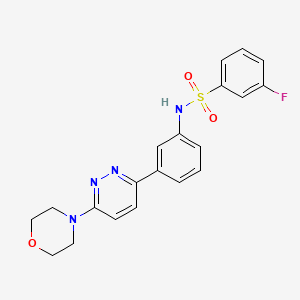 3-fluoro-N-[3-(6-morpholin-4-ylpyridazin-3-yl)phenyl]benzenesulfonamide