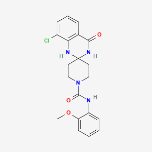 molecular formula C20H21ClN4O3 B2975493 8'-chloro-N-(2-methoxyphenyl)-4'-oxo-3',4'-dihydro-1'H-spiro[piperidine-4,2'-quinazoline]-1-carboxamide CAS No. 1251630-66-6