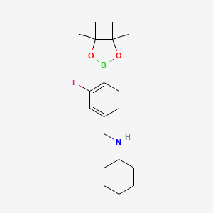 4-(N-Cyclohexylaminomethyl)-2-fluorophenylboronic acid, pinacol ester