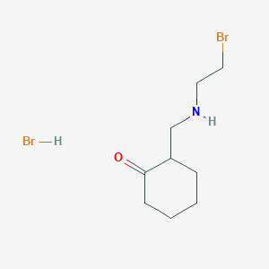 molecular formula C9H17Br2NO B2975539 2-{[(2-Bromoethyl)amino]methyl}cyclohexanone hydrobromide CAS No. 479192-79-5
