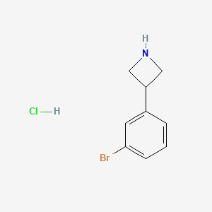 molecular formula C9H11BrClN B2975540 3-(3-Bromophenyl)azetidine hydrochloride CAS No. 1203683-81-1