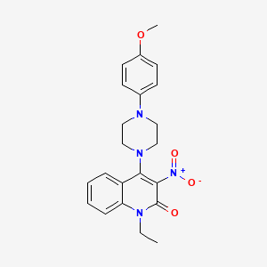 molecular formula C22H24N4O4 B2975546 1-ethyl-4-(4-(4-methoxyphenyl)piperazin-1-yl)-3-nitroquinolin-2(1H)-one CAS No. 862210-59-1