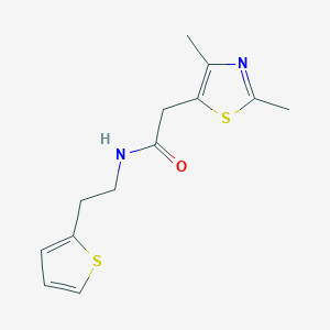 B2975553 2-(2,4-dimethylthiazol-5-yl)-N-(2-(thiophen-2-yl)ethyl)acetamide CAS No. 1235082-73-1