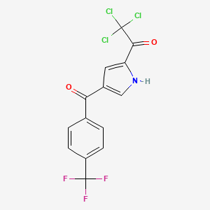 2,2,2-trichloro-1-{4-[4-(trifluoromethyl)benzoyl]-1H-pyrrol-2-yl}-1-ethanone