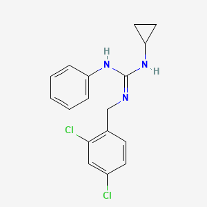 molecular formula C17H17Cl2N3 B2975563 N-cyclopropyl-N'-(2,4-dichlorobenzyl)-N''-phenylguanidine CAS No. 338414-81-6