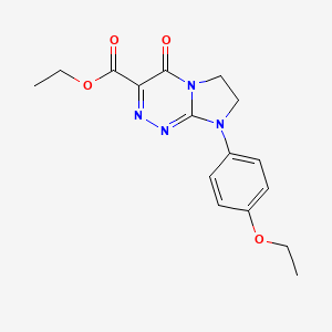 molecular formula C16H18N4O4 B2975648 ethyl 8-(4-ethoxyphenyl)-4-oxo-4H,6H,7H,8H-imidazo[2,1-c][1,2,4]triazine-3-carboxylate CAS No. 1082058-24-9