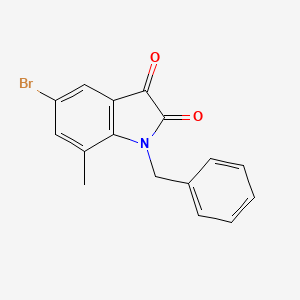 molecular formula C16H12BrNO2 B2975656 1-Benzyl-5-bromo-7-methylindoline-2,3-dione CAS No. 825599-56-2
