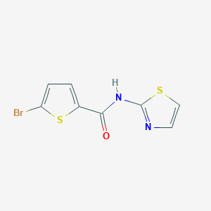 molecular formula C8H5BrN2OS2 B2975680 5-bromo-N-(1,3-thiazol-2-yl)thiophene-2-carboxamide CAS No. 313404-40-9