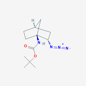 molecular formula C12H20N4O2 B2975718 Tert-butyl N-[(1S,2S,4R)-2-azido-1-bicyclo[2.2.1]heptanyl]carbamate CAS No. 2287238-06-4