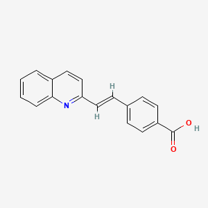 molecular formula C18H13NO2 B2975735 4-(2-(Quinolin-2-yl)vinyl)benzoic acid CAS No. 1000277-67-7