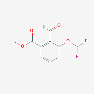 molecular formula C10H8F2O4 B2975756 Methyl 3-(difluoromethoxy)-2-formylbenzoate CAS No. 2248385-96-6