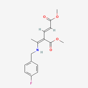 dimethyl (E,4Z)-4-[1-[(4-fluorophenyl)methylamino]ethylidene]pent-2-enedioate