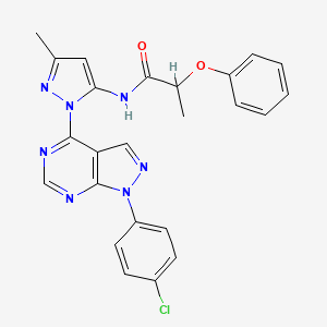 N-{1-[1-(4-chlorophenyl)-1H-pyrazolo[3,4-d]pyrimidin-4-yl]-3-methyl-1H-pyrazol-5-yl}-2-phenoxypropanamide