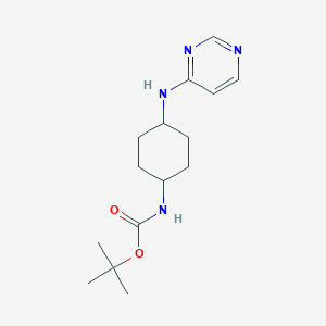 (1R*,4R*)-tert-Butyl N-[4-(pyrimidin-4-ylamino)cyclohexyl]carbamate