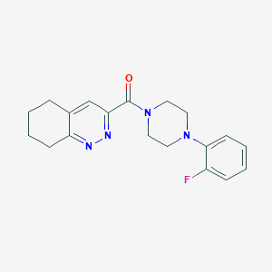 molecular formula C19H21FN4O B2975926 3-[4-(2-Fluorophenyl)piperazine-1-carbonyl]-5,6,7,8-tetrahydrocinnoline CAS No. 2415534-48-2