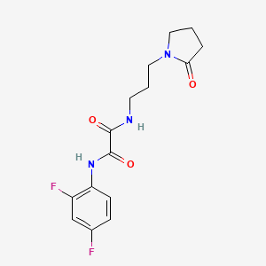 molecular formula C15H17F2N3O3 B2975957 N1-(2,4-difluorophenyl)-N2-(3-(2-oxopyrrolidin-1-yl)propyl)oxalamide CAS No. 898357-10-3