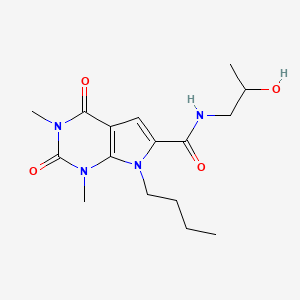7-butyl-N-(2-hydroxypropyl)-1,3-dimethyl-2,4-dioxo-2,3,4,7-tetrahydro-1H-pyrrolo[2,3-d]pyrimidine-6-carboxamide