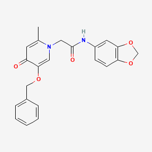 N-(benzo[d][1,3]dioxol-5-yl)-2-(5-(benzyloxy)-2-methyl-4-oxopyridin-1(4H)-yl)acetamide