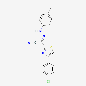 (2E)-[4-(4-chlorophenyl)-1,3-thiazol-2-yl][(4-methylphenyl)hydrazono]acetonitrile