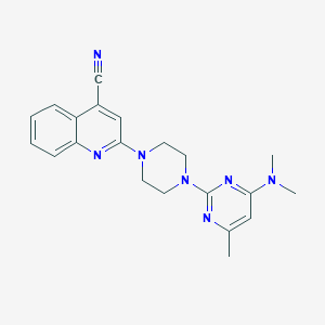 2-{4-[4-(Dimethylamino)-6-methylpyrimidin-2-yl]piperazin-1-yl}quinoline-4-carbonitrile