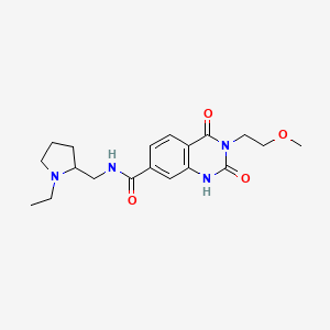 molecular formula C19H26N4O4 B2975986 N-[(1-ethylpyrrolidin-2-yl)methyl]-3-(2-methoxyethyl)-2,4-dioxo-1,2,3,4-tetrahydroquinazoline-7-carboxamide CAS No. 892259-46-0