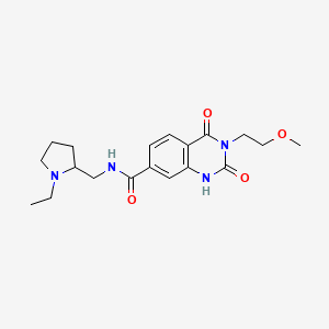 N-[(1-ethylpyrrolidin-2-yl)methyl]-3-(2-methoxyethyl)-2,4-dioxo-1H-quinazoline-7-carboxamide