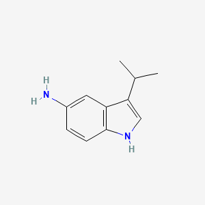 molecular formula C11H14N2 B2975988 3-isopropyl-1H-indol-5-amine CAS No. 1896375-33-9