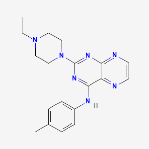 molecular formula C19H23N7 B2976008 2-(4-ethylpiperazin-1-yl)-N-(4-methylphenyl)pteridin-4-amine CAS No. 946348-22-7