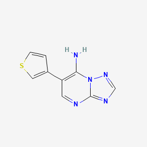 molecular formula C9H7N5S B2976053 6-(3-Thienyl)[1,2,4]triazolo[1,5-a]pyrimidin-7-amine CAS No. 320416-40-8