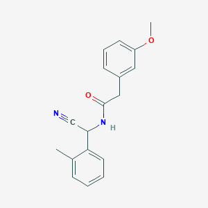 molecular formula C18H18N2O2 B2976054 N-[Cyano-(2-methylphenyl)methyl]-2-(3-methoxyphenyl)acetamide CAS No. 1385377-44-5