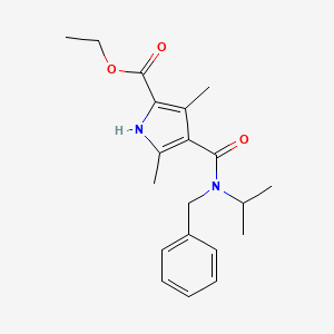 molecular formula C20H26N2O3 B2976074 ethyl 4-[benzyl(propan-2-yl)carbamoyl]-3,5-dimethyl-1H-pyrrole-2-carboxylate CAS No. 863005-67-8