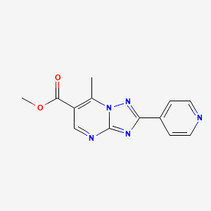 molecular formula C13H11N5O2 B2976103 Methyl 7-methyl-2-(pyridin-4-yl)-[1,2,4]triazolo[1,5-a]pyrimidine-6-carboxylate CAS No. 907971-25-9
