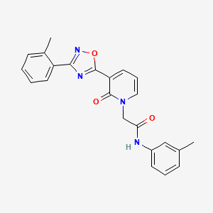 molecular formula C23H20N4O3 B2976117 N-(3-methylphenyl)-2-{3-[3-(2-methylphenyl)-1,2,4-oxadiazol-5-yl]-2-oxo-1,2-dihydropyridin-1-yl}acetamide CAS No. 1251611-79-6