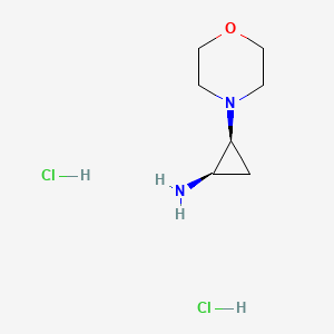 molecular formula C7H16Cl2N2O B2976123 rac-(1r,2s)-2-(morpholin-4-yl)cyclopropan-1-amine dihydrochloride CAS No. 2307731-64-0
