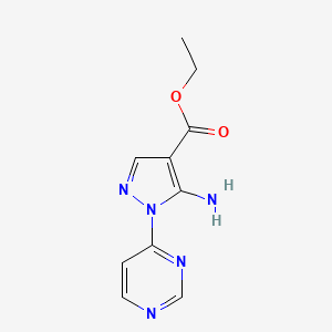 molecular formula C10H11N5O2 B2976135 Ethyl 5-amino-1-(pyrimidin-4-yl)-1h-pyrazole-4-carboxylate CAS No. 105877-70-1