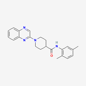 molecular formula C22H24N4O B2976152 N-(2,5-dimethylphenyl)-1-(quinoxalin-2-yl)piperidine-4-carboxamide CAS No. 941923-90-6