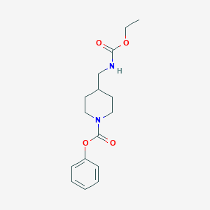 molecular formula C16H22N2O4 B2976170 Phenyl 4-(((ethoxycarbonyl)amino)methyl)piperidine-1-carboxylate CAS No. 1235083-97-2