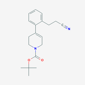 molecular formula C19H24N2O2 B2976178 tert-Butyl 4-(2-(2-cyanoethyl)phenyl)-5,6-dihydropyridine-1(2H)-carboxylate CAS No. 2007910-61-2