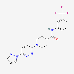 1-(6-(1H-pyrazol-1-yl)pyridazin-3-yl)-N-(3-(trifluoromethyl)phenyl)piperidine-4-carboxamide