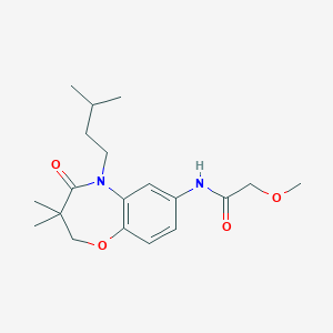 N-(5-isopentyl-3,3-dimethyl-4-oxo-2,3,4,5-tetrahydrobenzo[b][1,4]oxazepin-7-yl)-2-methoxyacetamide