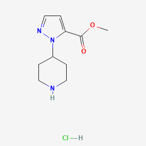 Methyl 2-piperidin-4-ylpyrazole-3-carboxylate;hydrochloride