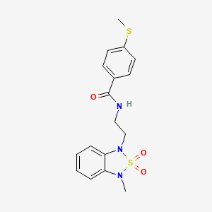 N-(2-(3-methyl-2,2-dioxidobenzo[c][1,2,5]thiadiazol-1(3H)-yl)ethyl)-4-(methylthio)benzamide