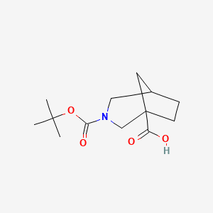 molecular formula C13H21NO4 B2976288 3-tert-Butoxycarbonyl-3-aZabicyclo[3.2.1]octane-1-carboxylic acid CAS No. 1781098-86-9