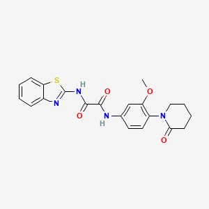 molecular formula C21H20N4O4S B2976327 N-(1,3-benzothiazol-2-yl)-N'-[3-methoxy-4-(2-oxopiperidin-1-yl)phenyl]ethanediamide CAS No. 941921-11-5