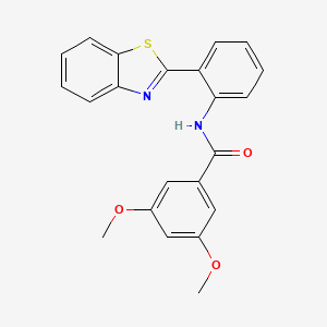 molecular formula C22H18N2O3S B2976402 N-[2-(1,3-benzothiazol-2-yl)phenyl]-3,5-dimethoxybenzamide CAS No. 312742-55-5