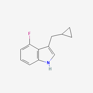 molecular formula C12H12FN B2976416 3-(Cyclopropylmethyl)-4-fluoro-1H-indole CAS No. 1779124-93-4